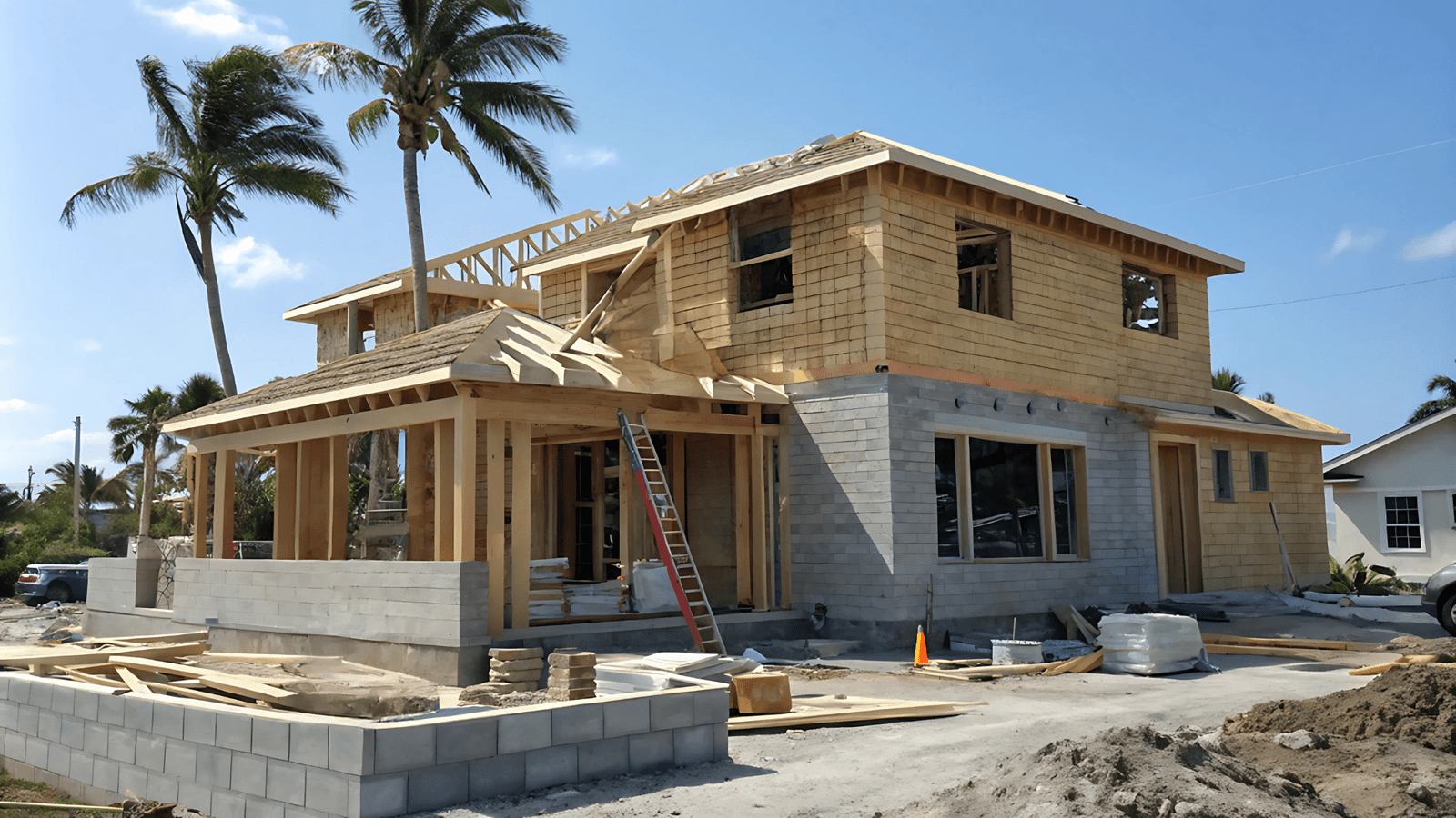 Step-by-step guide to building a house in Florida, covering location choice, design, building codes, costs, timelines, and unique Florida-specific considerations.